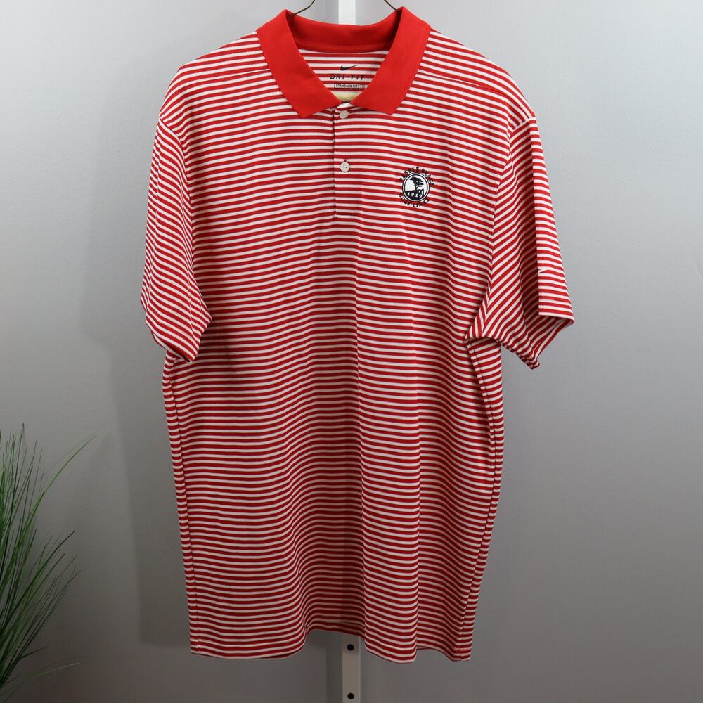 Nike Dri-Fit Pebble Beach Golf Links Striped Polo Men’s L
